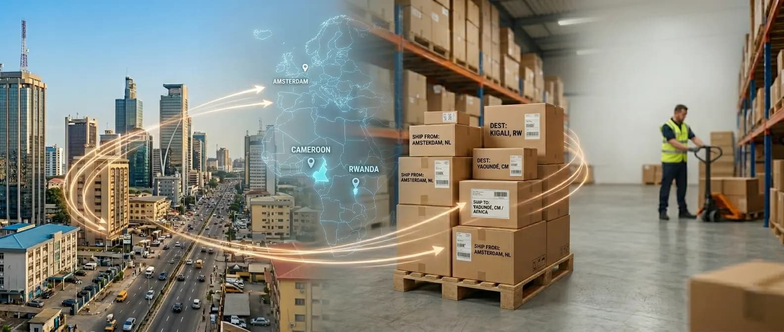 Entrepôt connecté, illustration du service de réception de colis