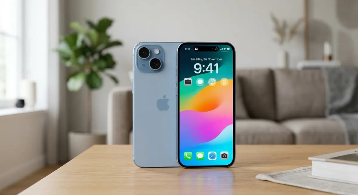 Smartphone neuf posé sur une table, exemple de commande centrale d’achat